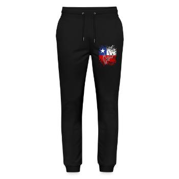 Chilean grunge flag, I love Chile - Stanley/Stella Mover Unisex Organic Jogging Trousers - black - Front - Marisol (170cm) & Nik (191cm)