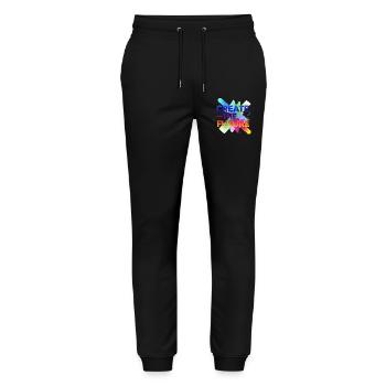 Create the future - Stanley/Stella Mover Unisex Organic Jogging Trousers - black - Front - Marisol (170cm) & Nik (191cm)