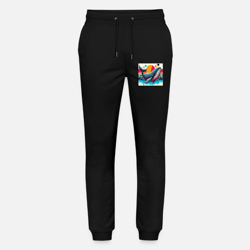 whale - Stanley/Stella Mover Unisex Organic Jogging Trousers - black