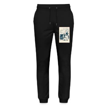 Schafherde im Weideland - Stanley/Stella Unisex Bio Jogginghose Mover  - Schwarz - Vorne - Marisol (170cm) & Nik (191cm)