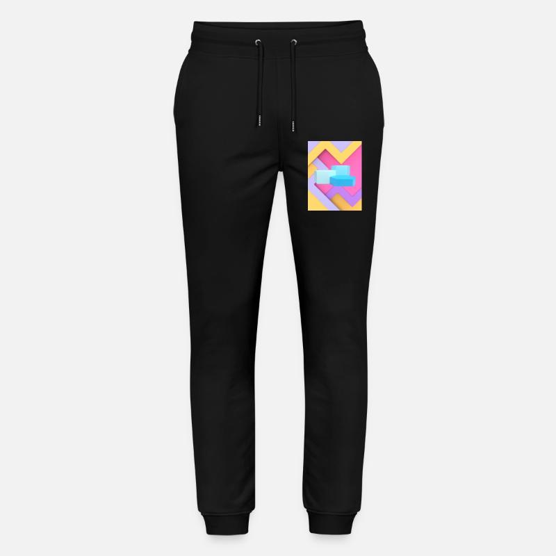 Pastellfarbenes geometrisches Pod-Design - Stanley/Stella Unisex Bio Jogginghose Mover - Schwarz