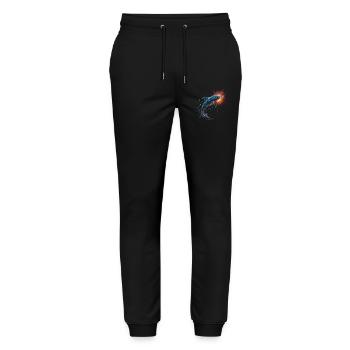 Delfin - Stanley/Stella Unisex Bio Jogginghose Mover  - Schwarz - Vorne - Marisol (170cm) & Nik (191cm)