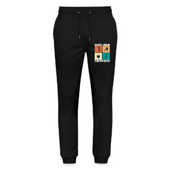Diving diving board - Stanley/Stella Mover Unisex Organic Jogging Trousers - black - Front - Marisol (170cm) & Nik (191cm)