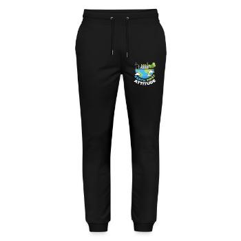 Skiing Skiers Winter sports - Stanley/Stella Mover Unisex Organic Jogging Trousers - black - Front - Marisol (170cm) & Nik (191cm)