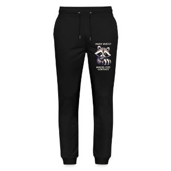 Hauptquest: Blickkontakt vermeiden | Introversion - Stanley/Stella Unisex Bio Jogginghose Mover  - Schwarz - Vorne - Marisol (170cm) & Nik (191cm)