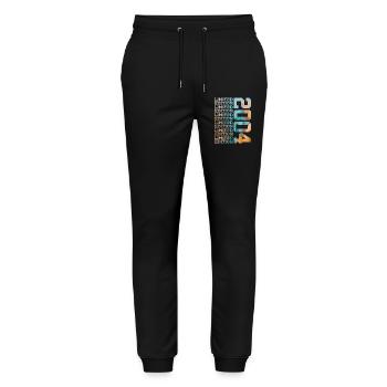 LIMITED EDITION 2004 22 YEARS 22ND BIRTHDAY - Stanley/Stella Mover Unisex Organic Jogging Trousers - black - Front - Marisol (170cm) & Nik (191cm)