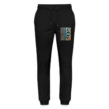LIMITED EDITION 2005 21 JAHRE 21. GEBURTSTAG - Stanley/Stella Unisex Bio Jogginghose Mover  - Schwarz - Vorne - Marisol (170cm) & Nik (191cm)