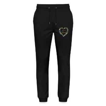 Équipe Mariée ! Cœur - Pantalon de jogging bio MOVER Stanley/Stella unisexe - noir - Devant - Marisol (170cm) & Nik (191cm)