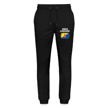 Gran Canaria Flag Design - Stanley/Stella Mover Unisex Organic Jogging Trousers - black - Front - Marisol (170cm) & Nik (191cm)
