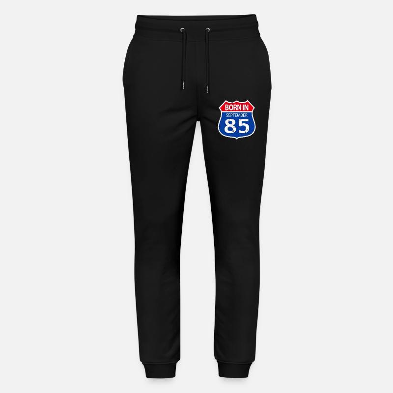 Geboren_im_September_85 - Stanley/Stella Unisex Bio Jogginghose Mover  - Schwarz