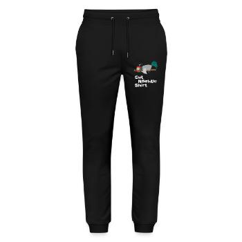 Gut Nächtle Shirt Hahn Design Pyjama Geschenk - Stanley/Stella Unisex Bio Jogginghose Mover  - Schwarz - Vorne - Marisol (170cm) & Nik (191cm)