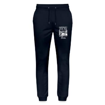 Germany Girls Trip 2026 - Stanley/Stella Unisex Bio Jogginghose Mover  - Navy - Vorne - Marisol (170cm) & Nik (191cm)