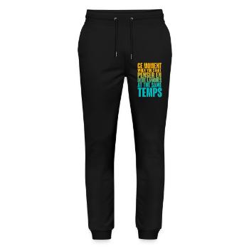 COOL SAYING FOR MULTILINGUALS, INTERNATIONAL - Stanley/Stella Mover Unisex Organic Jogging Trousers - black - Front - Marisol (170cm) & Nik (191cm)