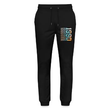 LIMITED EDITION 1990 36 JAHRE 36. GEBURTSTAG - Stanley/Stella Unisex Bio Jogginghose Mover  - Schwarz - Vorne - Marisol (170cm) & Nik (191cm)