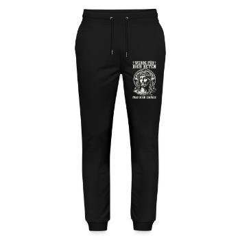I'm going to pray for you, just ask me Jesus - Stanley/Stella Mover Unisex Organic Jogging Trousers - black - Front - Marisol (170cm) & Nik (191cm)