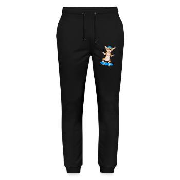 Cute Chihuahua Skateboarding Dog Funny Cartoon  - Stanley/Stella Mover Unisex Organic Jogging Trousers - black - Front - Marisol (170cm) & Nik (191cm)