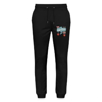 Coquette Ästhetik Schleifenmuster Girly Pastell - Stanley/Stella Unisex Bio Jogginghose Mover  - Schwarz - Vorne - Marisol (170cm) & Nik (191cm)