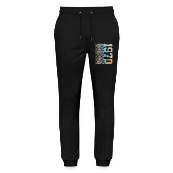 LIMITED EDITION 1970 56 YEARS 56TH BIRTHDAY - Stanley/Stella Mover Unisex Organic Jogging Trousers - black - Front - Marisol (170cm) & Nik (191cm)