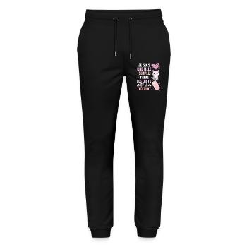 I'm a Simple Cats and Chocolate Girl - Stanley/Stella Mover Unisex Organic Jogging Trousers - black - Front - Marisol (170cm) & Nik (191cm)