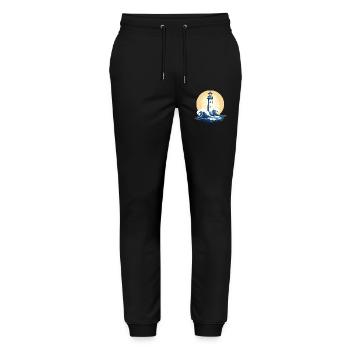 Phare au lever du soleil - Pantalon de jogging bio MOVER Stanley/Stella unisexe - noir - Devant - Marisol (170cm) & Nik (191cm)