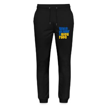 United Colors Of Europe - Stanley/Stella Mover Unisex Organic Jogging Trousers - black - Front - Marisol (170cm) & Nik (191cm)