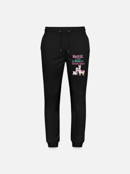 Bald bin ich die beste große Schwester - Stanley/Stella Unisex Bio Jogginghose Mover  - Schwarz