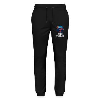 Astronom Sterngucker Stargazer - Stanley/Stella Unisex Bio Jogginghose Mover  - Schwarz - Vorne - Marisol (170cm) & Nik (191cm)