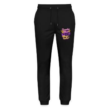 Tamale Masa-tastic Tamales Mom - Stanley/Stella Unisex Bio Jogginghose Mover  - Schwarz - Vorne - Marisol (170cm) & Nik (191cm)