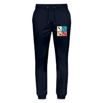 Heating Engineer Heating Construction Plumber Plumber - Stanley/Stella Mover Unisex Organic Jogging Trousers - navy - Front - Marisol (170cm) & Nik (191cm)