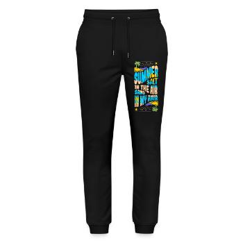 Summer flair in the air - Stanley/Stella Mover Unisex Organic Jogging Trousers - black - Front - Marisol (170cm) & Nik (191cm)