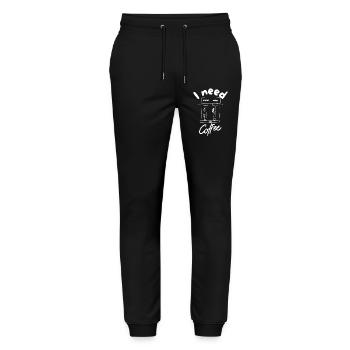 I need coffee - Pantalon de jogging bio MOVER Stanley/Stella unisexe - noir - Devant - Marisol (170cm) & Nik (191cm)