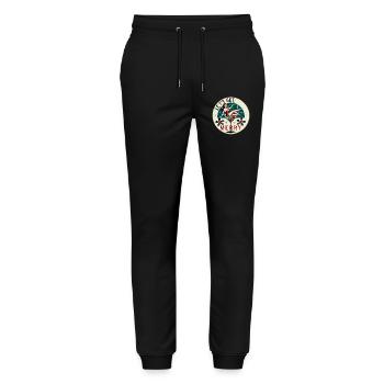 Festive Pin-Up Cocktail Design - Stanley/Stella Mover Unisex Organic Jogging Trousers - black - Front - Marisol (170cm) & Nik (191cm)