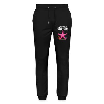 Seestern Meerestier Kostüm unter Wasser Karneval - Stanley/Stella Unisex Bio Jogginghose Mover  - Schwarz - Vorne - Marisol (170cm) & Nik (191cm)