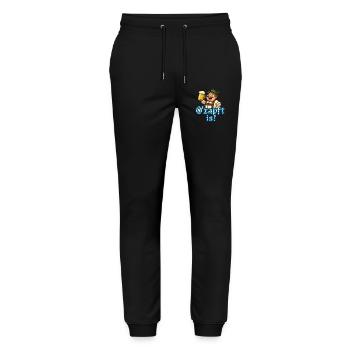 O'zapft is Volksfest, Lustiges Bayern & Bier Shirt - Stanley/Stella Mover Unisex Organic Jogging Trousers - black - Front - Marisol (170cm) & Nik (191cm)