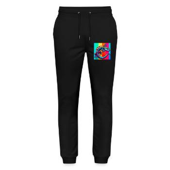 Gecko - Stanley/Stella Unisex Bio Jogginghose Mover  - Schwarz - Vorne - Marisol (170cm) & Nik (191cm)