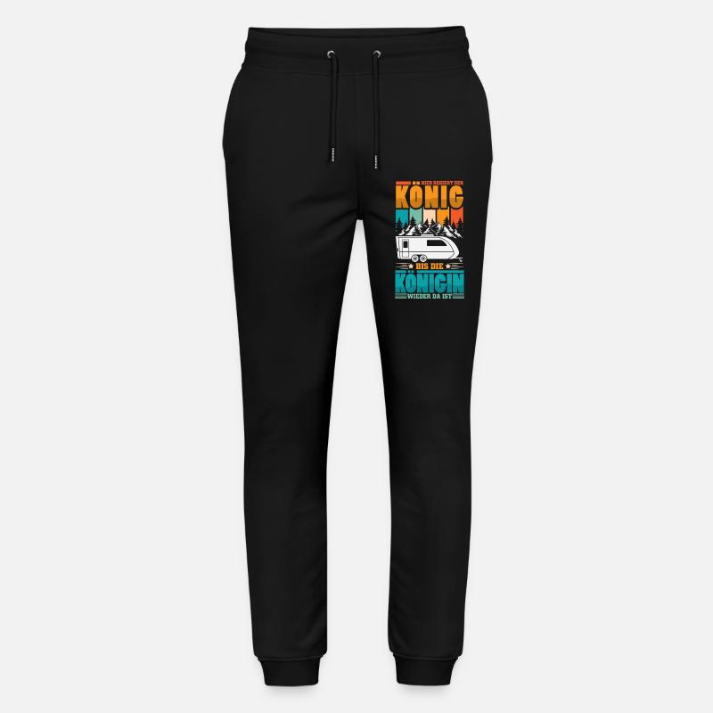 Camper Camping Caravan Saying - Stanley/Stella Mover Unisex Organic Jogging Trousers - black