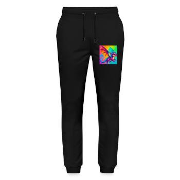 dragon - Stanley/Stella Mover Unisex Organic Jogging Trousers - black - Front - Marisol (170cm) & Nik (191cm)