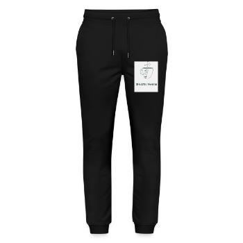 Humor Coffee 99% Caffeine 1% Human - Stanley/Stella Mover Unisex Organic Jogging Trousers - black - Front - Marisol (170cm) & Nik (191cm)