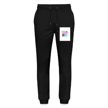 Positive and Motivating Vibration - Stanley/Stella Mover Unisex Organic Jogging Trousers - black - Front - Marisol (170cm) & Nik (191cm)