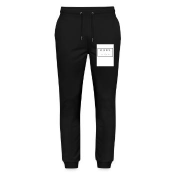 Silence, Force et Sérénité sur Textile - Pantalon de jogging bio MOVER Stanley/Stella unisexe - noir - Devant - Marisol (170cm) & Nik (191cm)