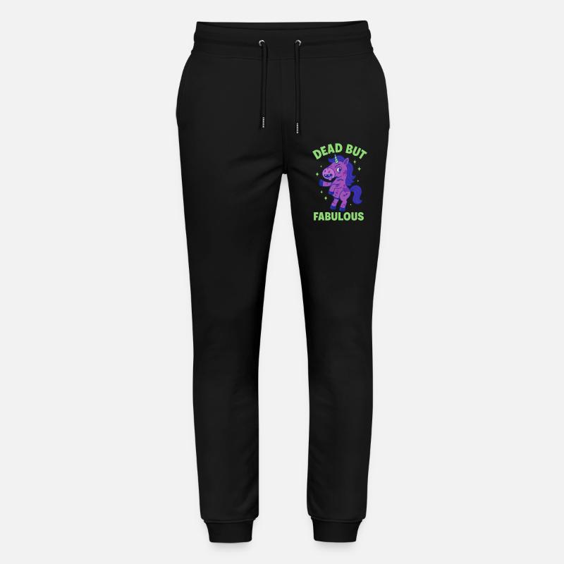 Buntes Einhorn mit Spruch - Stanley/Stella Unisex Bio Jogginghose Mover  - Schwarz