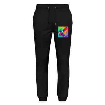 dragon - Stanley/Stella Mover Unisex Organic Jogging Trousers - black - Front - Marisol (170cm) & Nik (191cm)