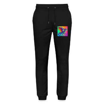 dragon - Stanley/Stella Mover Unisex Organic Jogging Trousers - black - Front - Marisol (170cm) & Nik (191cm)