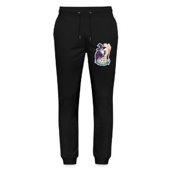Old Wizard Magician – Unleash Your Inner Magic - Stanley/Stella Mover Unisex Organic Jogging Trousers - black - Front - Marisol (170cm) & Nik (191cm)