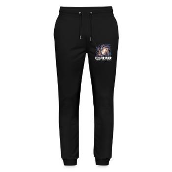 Fensterbauer Chaos Motiv - Stanley/Stella Unisex Bio Jogginghose Mover  - Schwarz - Vorne - Marisol (170cm) & Nik (191cm)