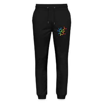 Trippy acid has visual effect - Stanley/Stella Mover Unisex Organic Jogging Trousers - black - Front - Marisol (170cm) & Nik (191cm)