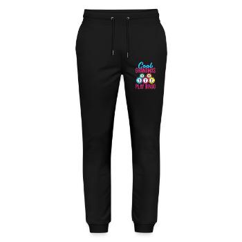 Bingo Game Cool Grandmas Play Bingo - Stanley/Stella Mover Unisex Organic Jogging Trousers - black - Front - Marisol (170cm) & Nik (191cm)