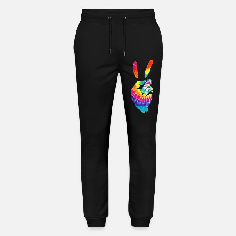 Frieden Sieg Batik-Handzeichen - Stanley/Stella Unisex Bio Jogginghose Mover  - Schwarz