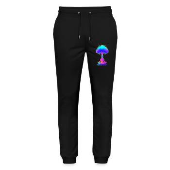 Neon Tree of Meditation - Stanley/Stella Mover Unisex Organic Jogging Trousers - black - Front - Marisol (170cm) & Nik (191cm)
