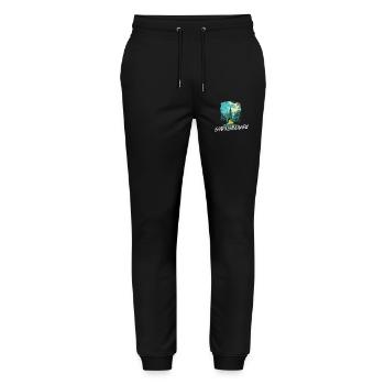 Strasbourg, Cathedral Retro City Illustration - Stanley/Stella Mover Unisex Organic Jogging Trousers - black - Front - Marisol (170cm) & Nik (191cm)